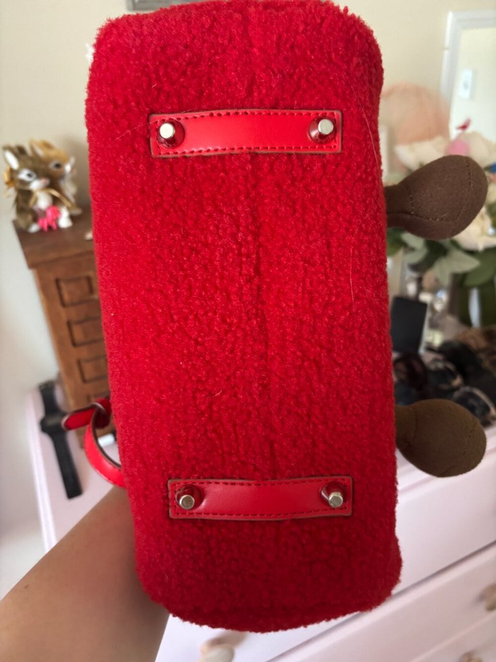 Jellykin Tomato Red Boucle Midi (10 Inch) Bag - Picture 8 of 11